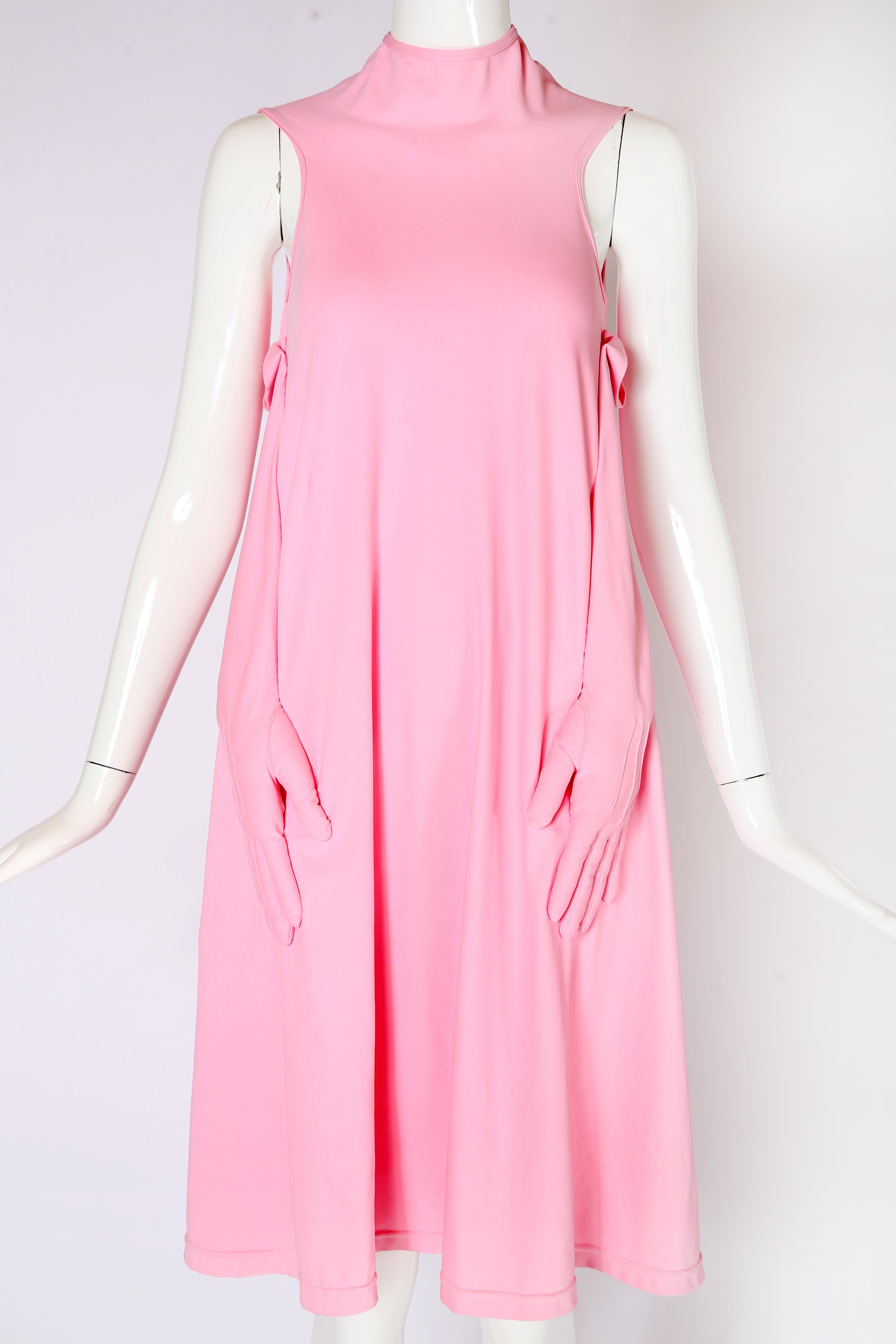 Comme Des Garcons Pink Padded Gloves Dress 2007 In Excellent Condition In Studio City, CA