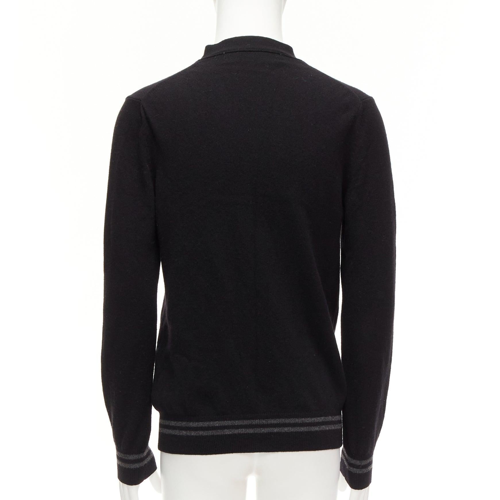 COMME DES GARCONS PLAY 2006 100% wool black heart logo cardigan M 1