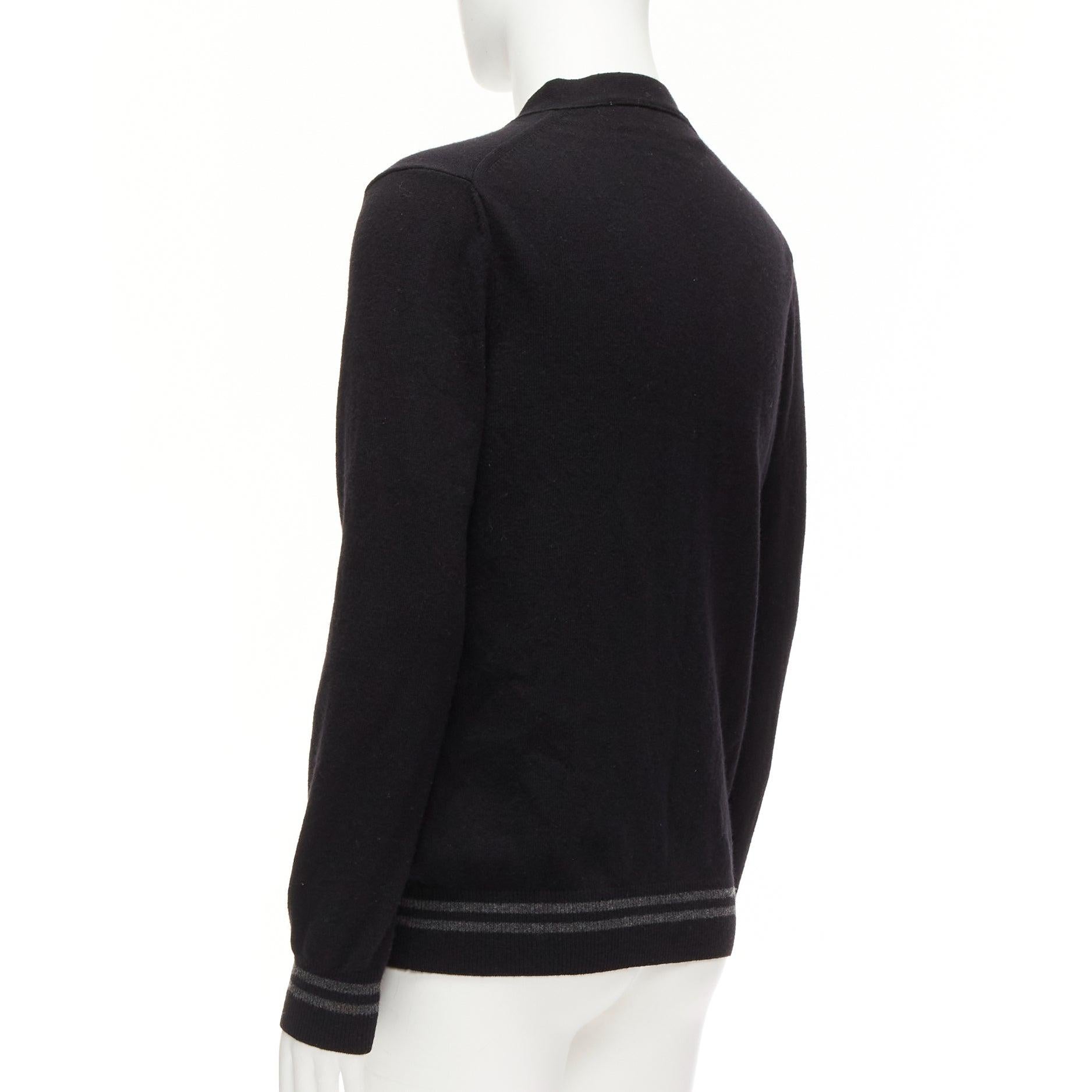 COMME DES GARCONS PLAY 2006 100% wool black heart logo cardigan M For Sale 3