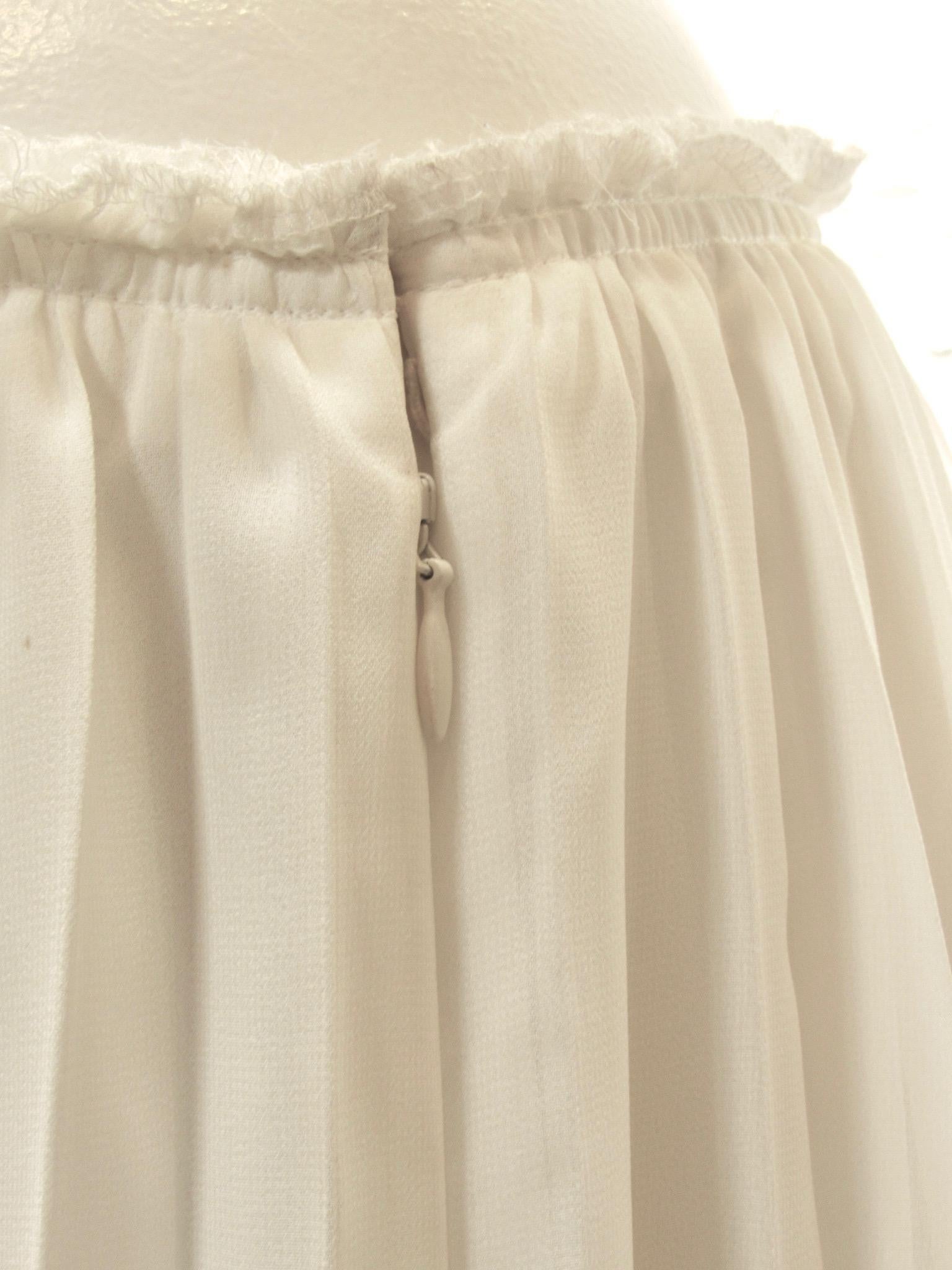 Women's Comme des Garçons Pleated Silk Skirt For Sale
