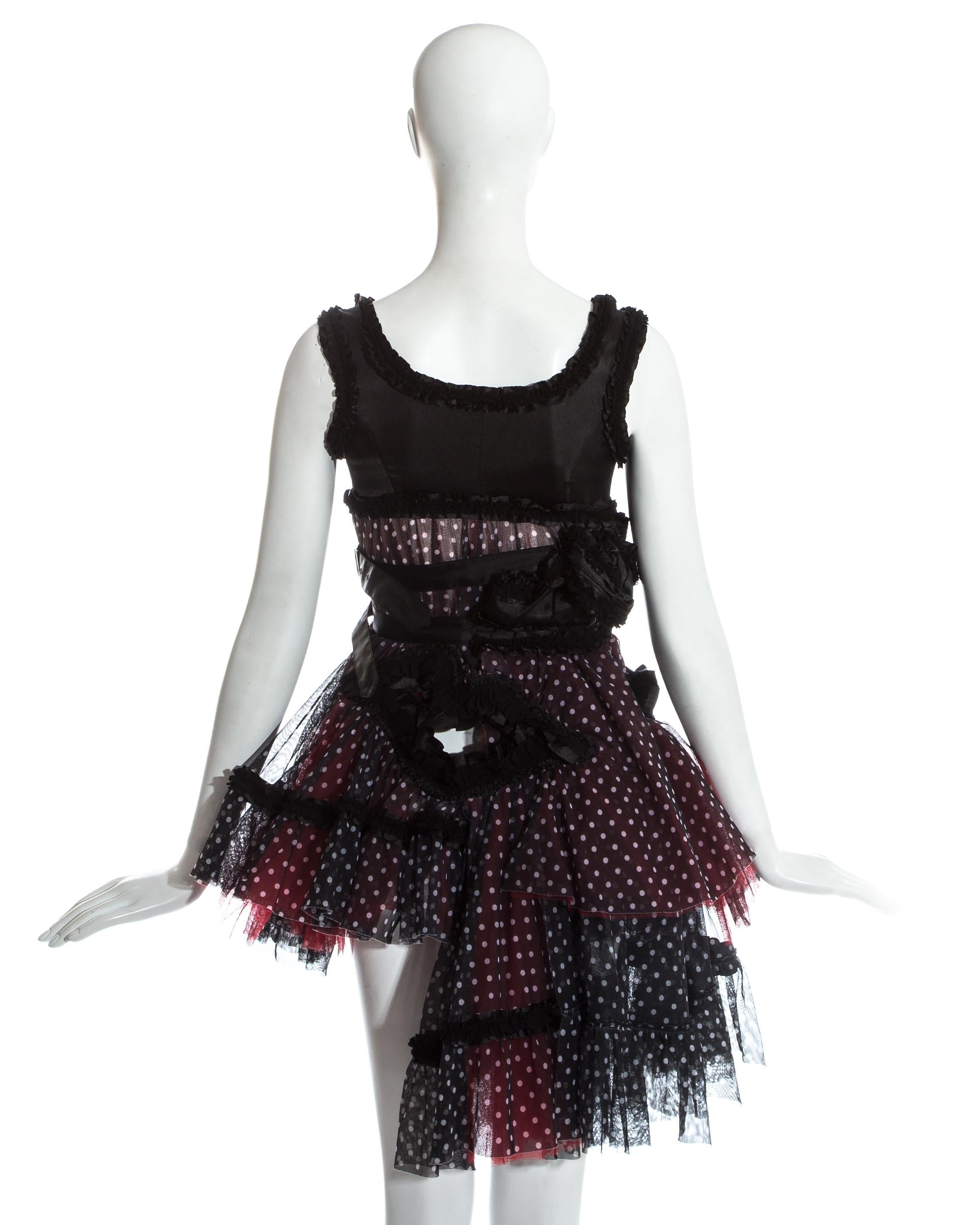 Comme des Garcons polka dot tulle deconstructed dress, fw 2008 2