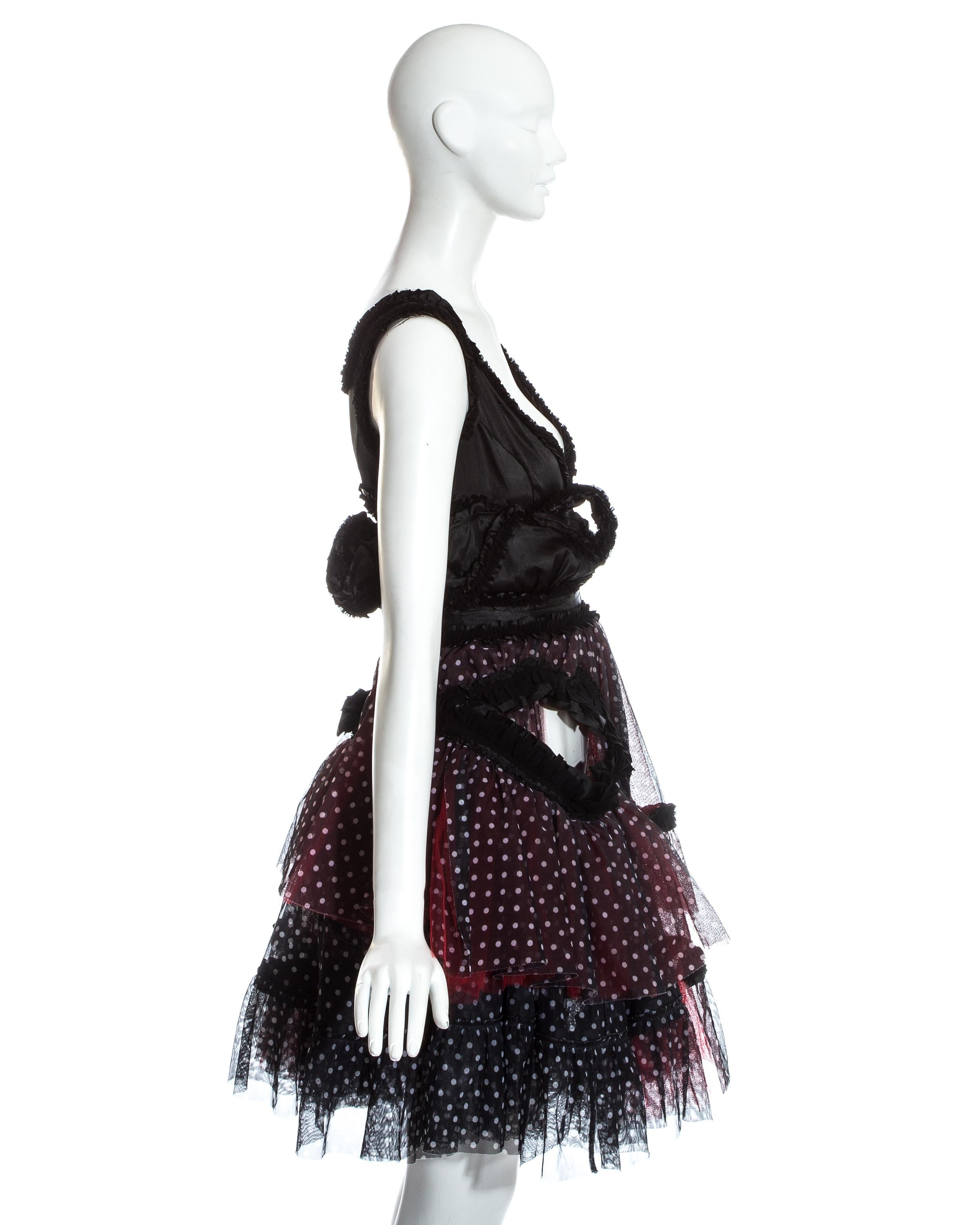 Comme des Garcons polka dot tulle deconstructed dress, fw 2008 For Sale 4