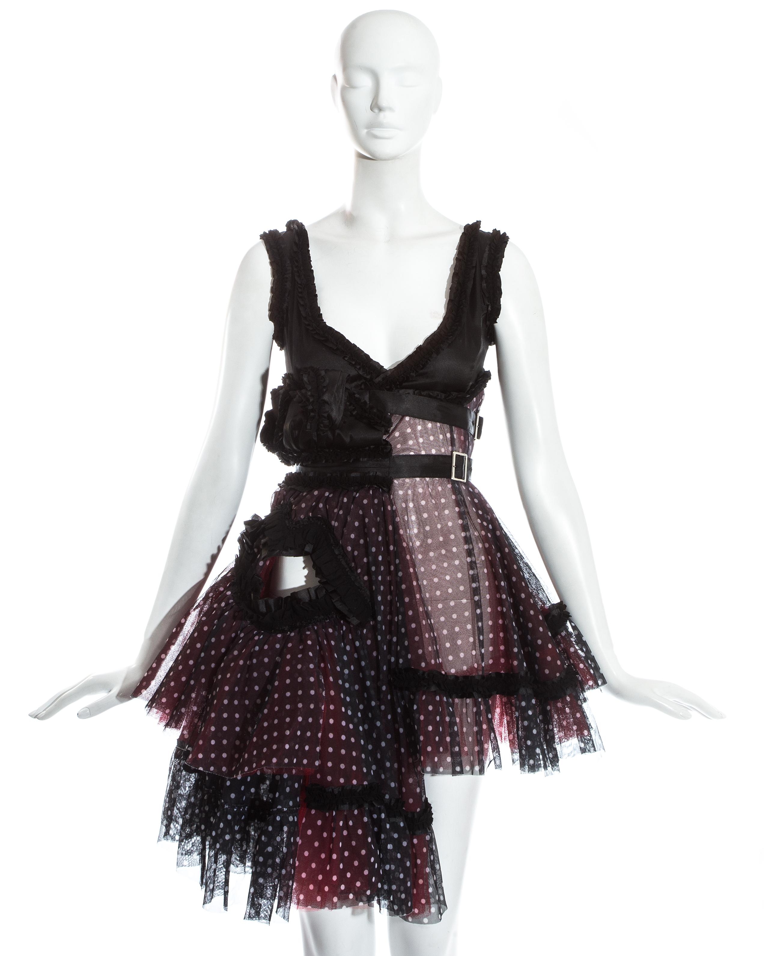 Comme des Garcons polka dot tulle deconstructed dress, fw 2008 For Sale 8