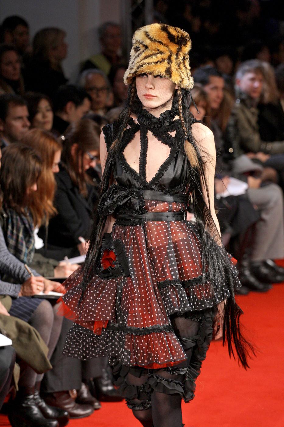 Comme des Garcons polka dot tulle deconstructed dress, fw 2008 For Sale 1