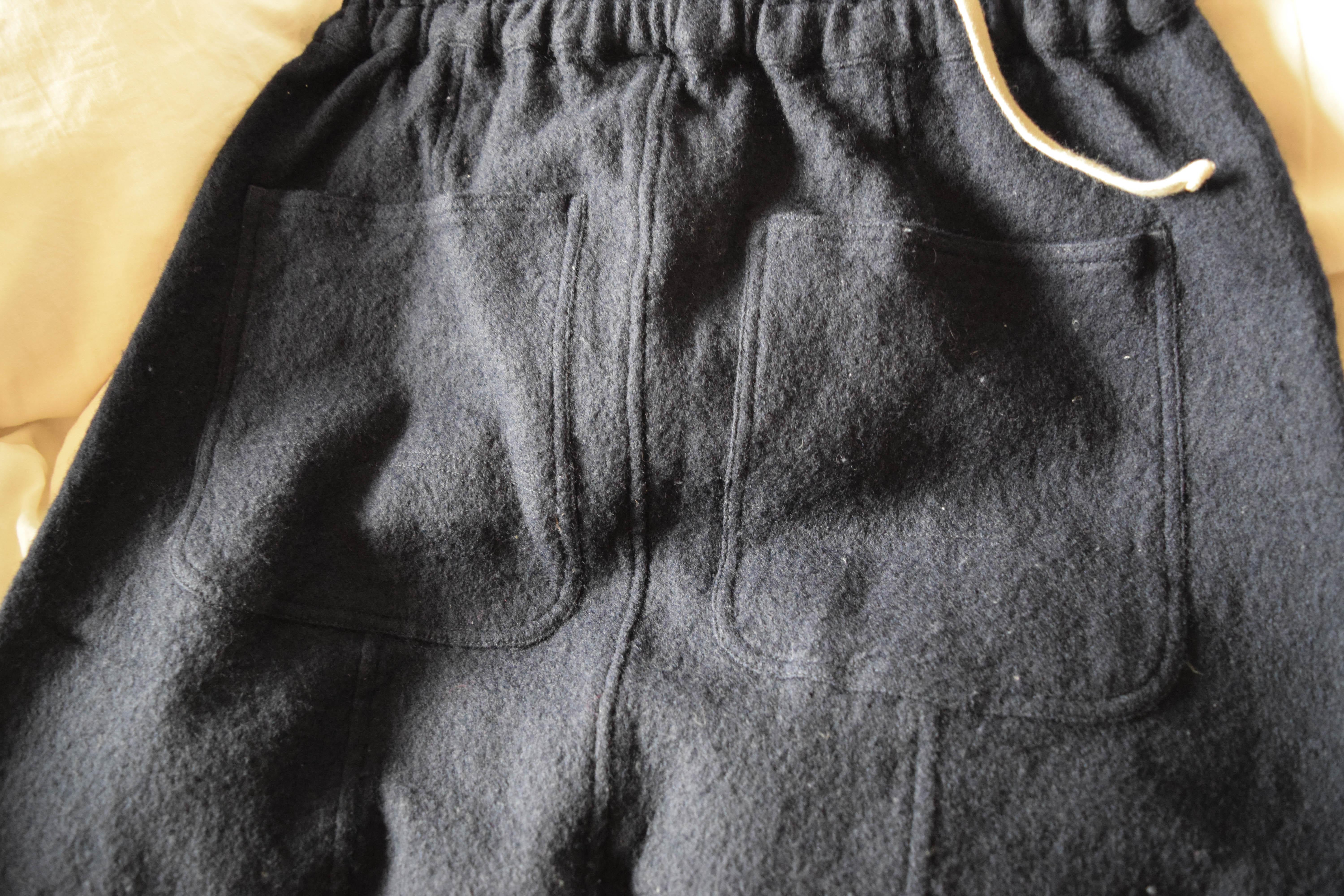 Comme des Garcons pantaloni da donna in pura lana nero in vendita 6