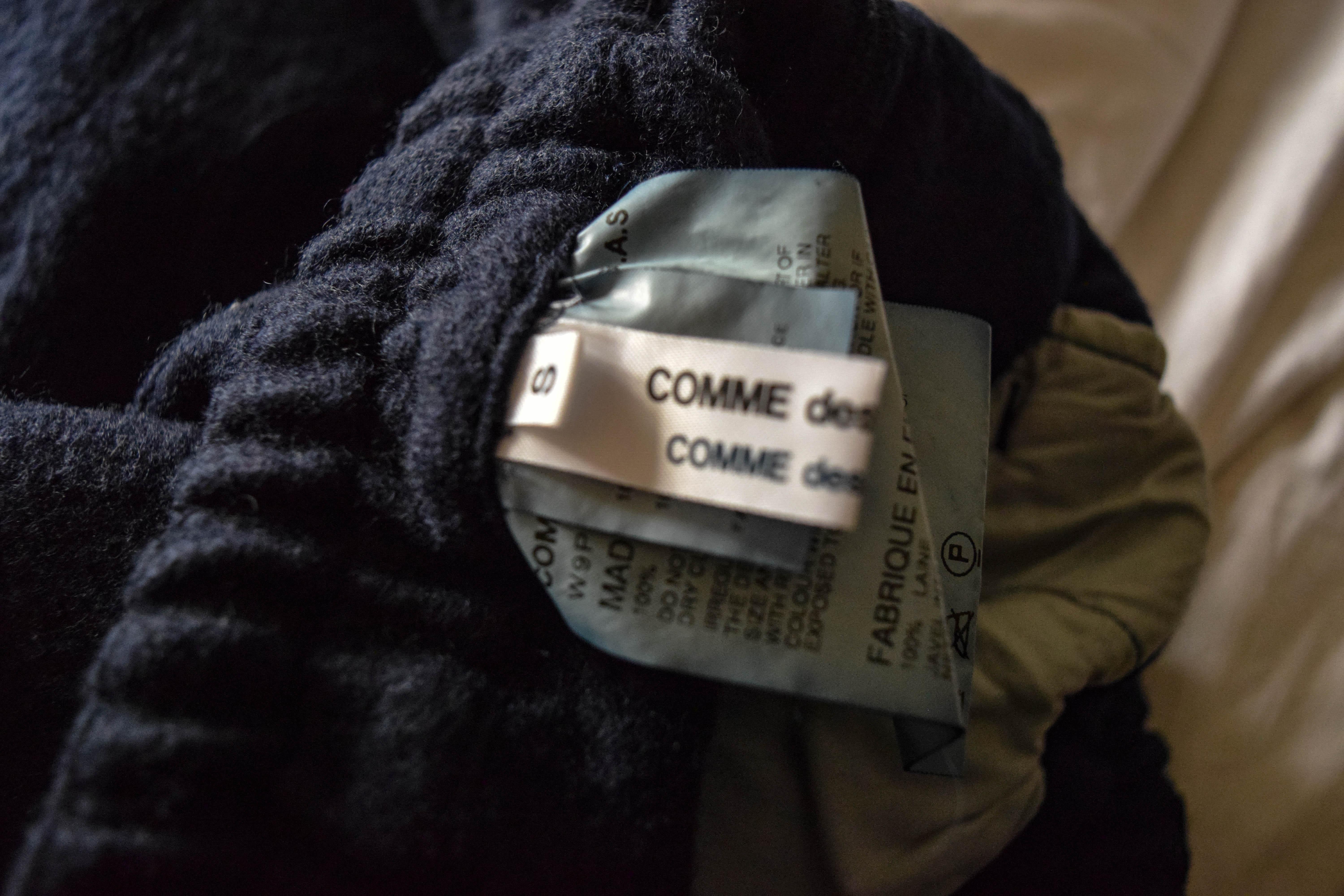 Comme des Garcons pantaloni da donna in pura lana nero In condizioni ottime in vendita a London, GB