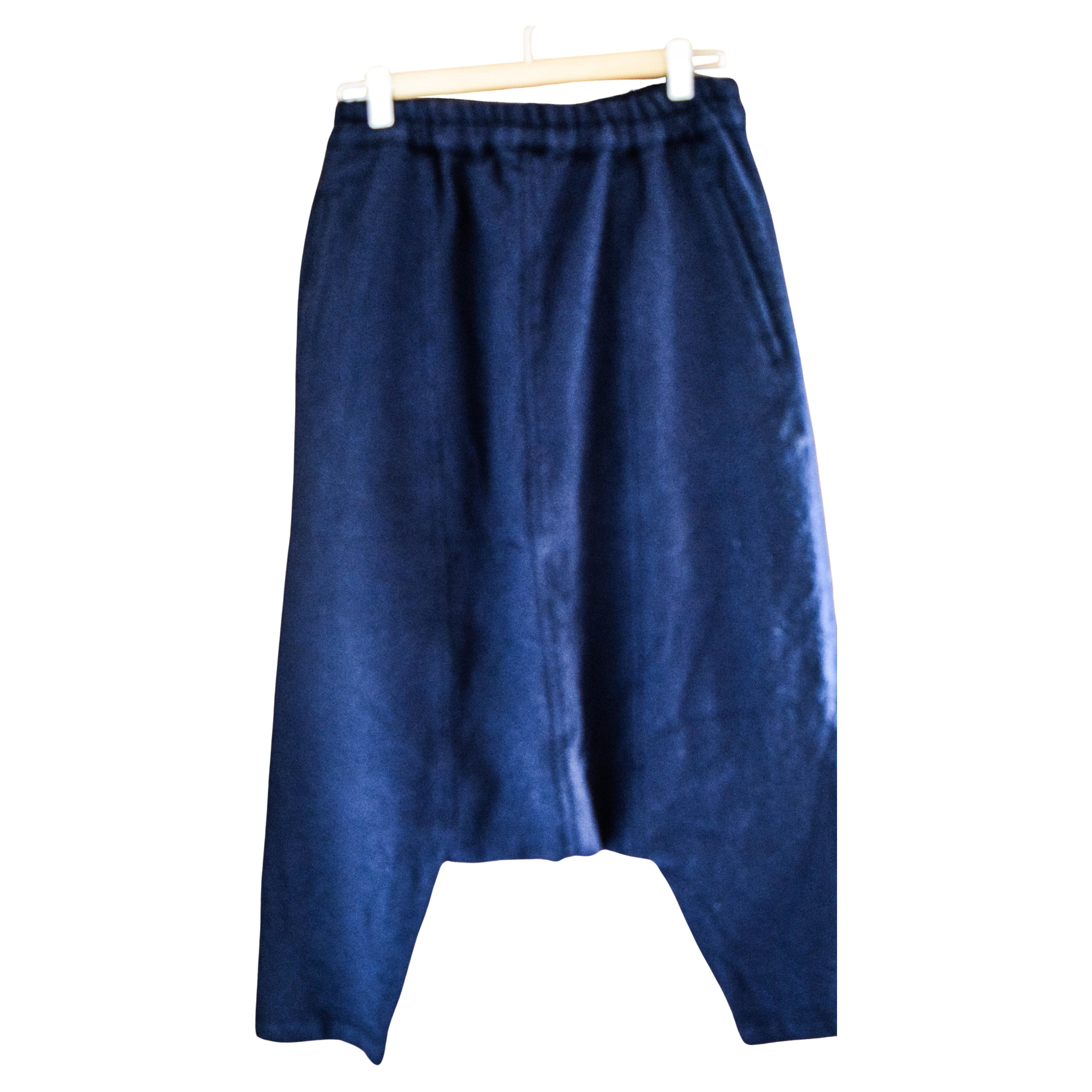 Comme des Garcons pantaloni da donna in pura lana nero in vendita