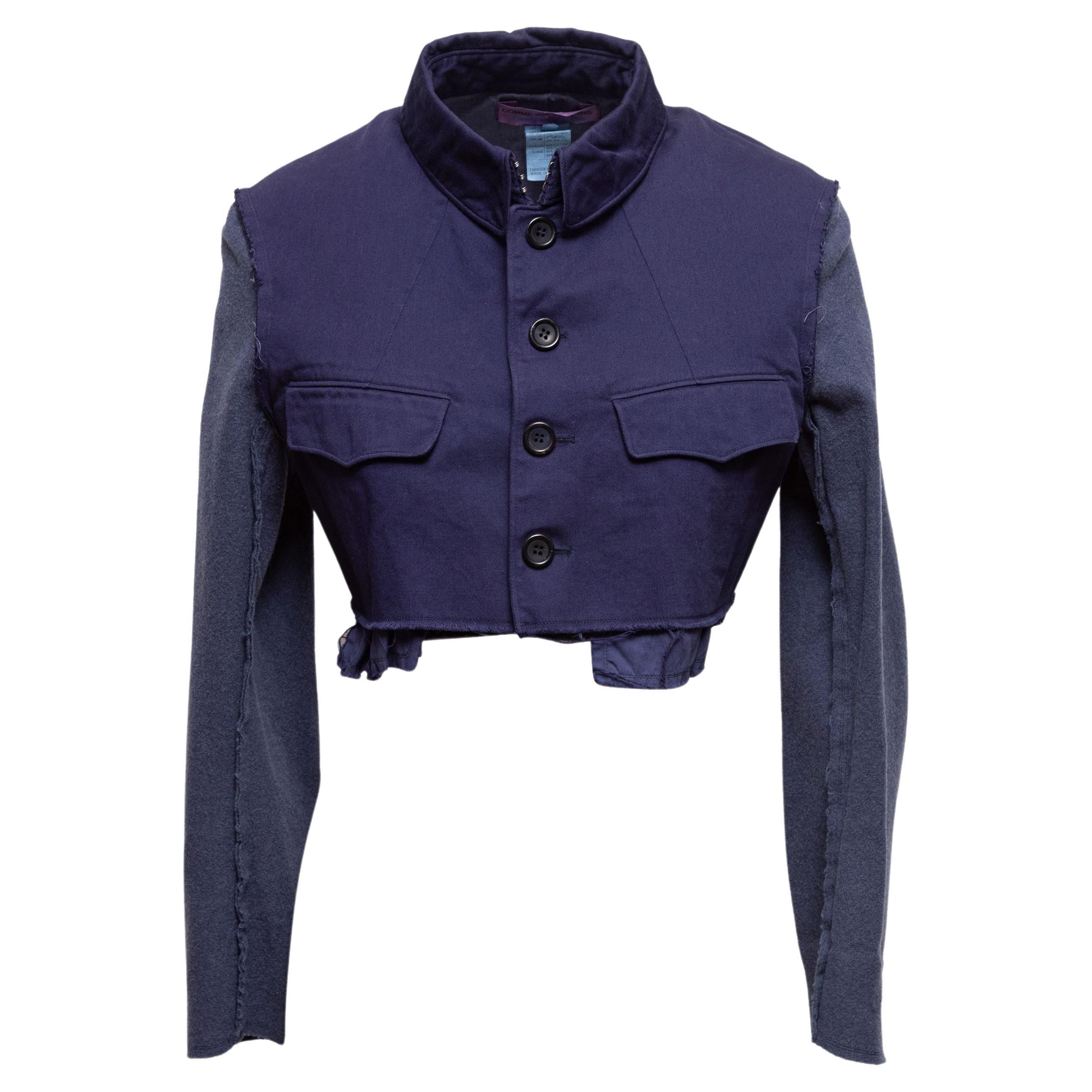 Comme Des Garcons Purple 90s Cropped Jacket