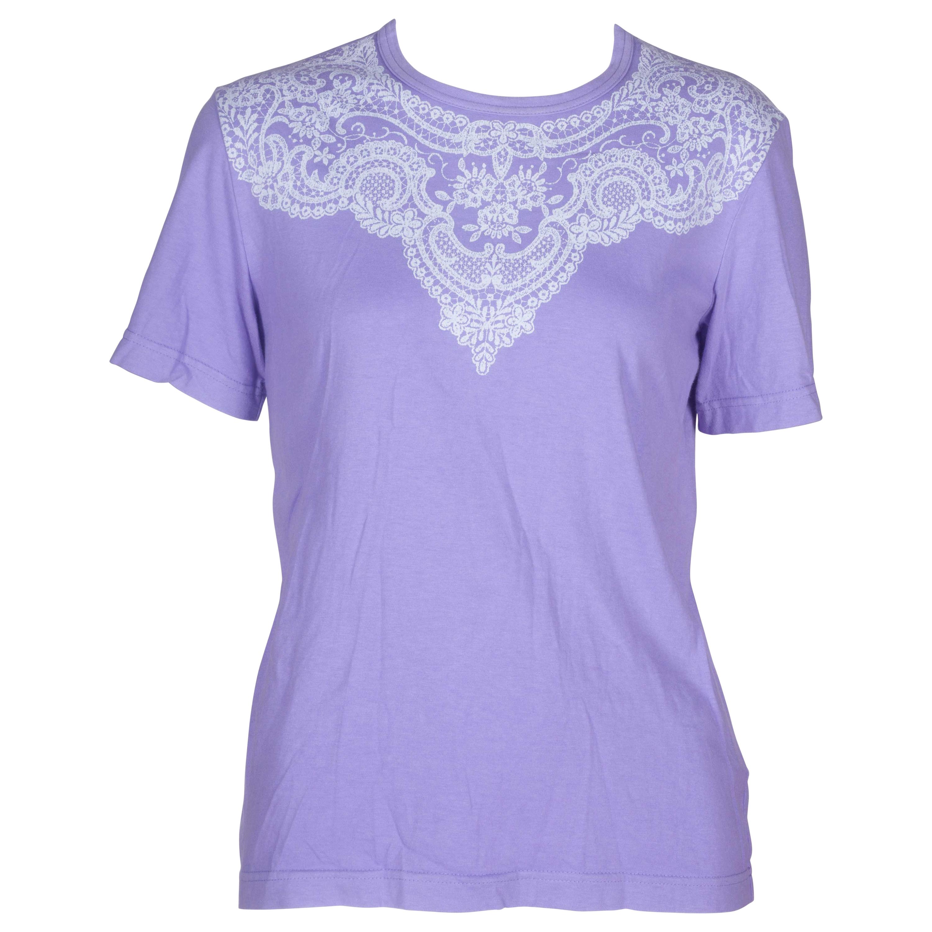 Comme des Garçons Purple T-shirt with Lace Motif, 2006