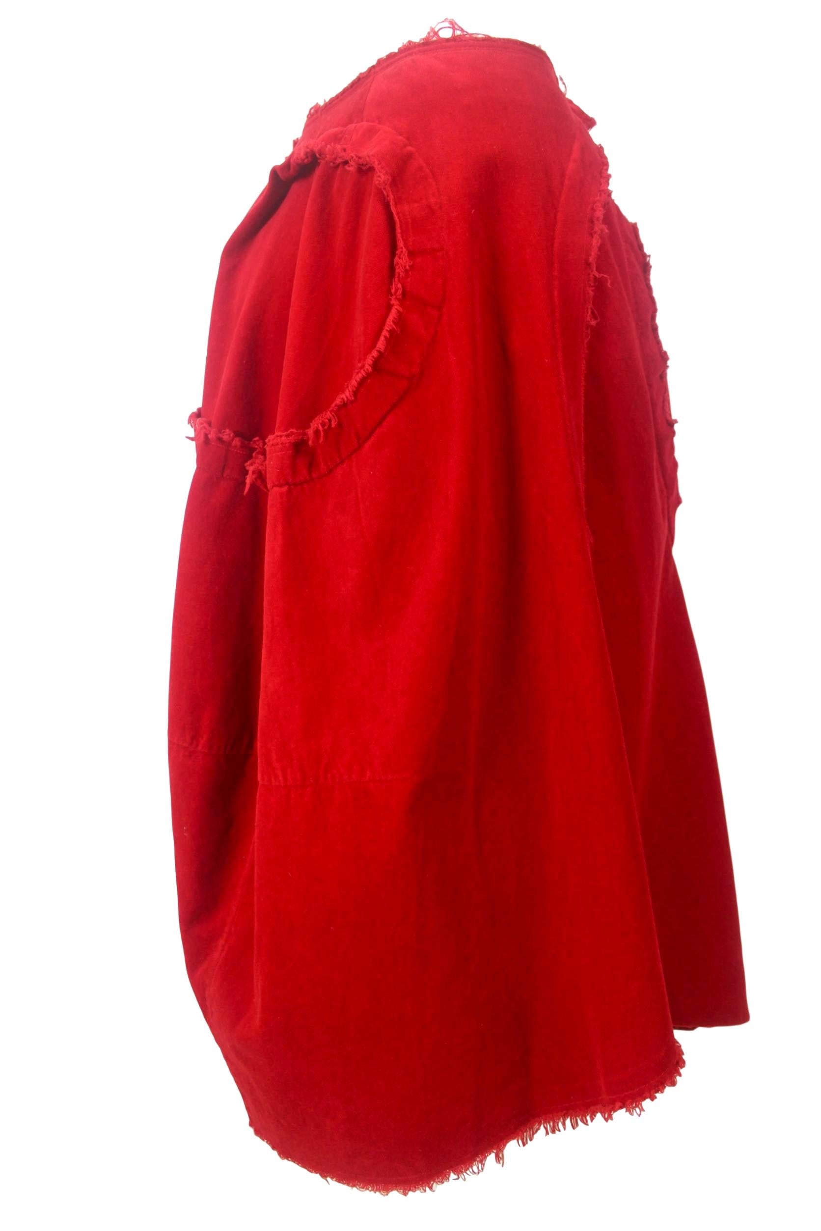 Comme des Garcons Raw Edge Velvet Skirt For Sale 3