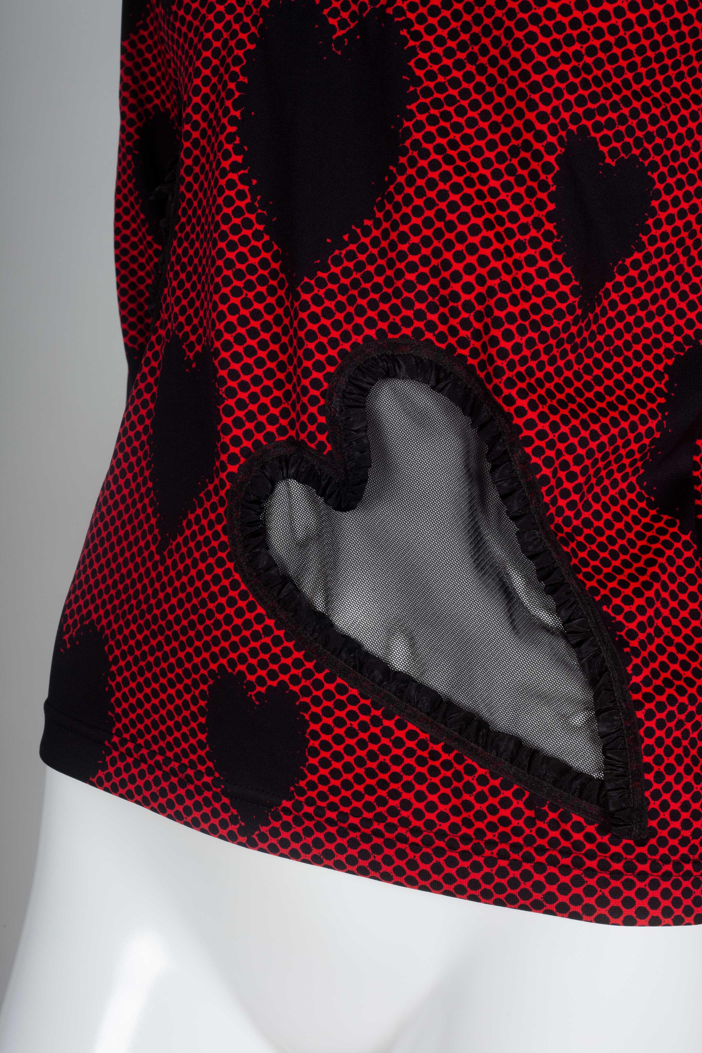 Comme des Garçons Red Long Sleeve with Chiffon Hearts, 2008 1