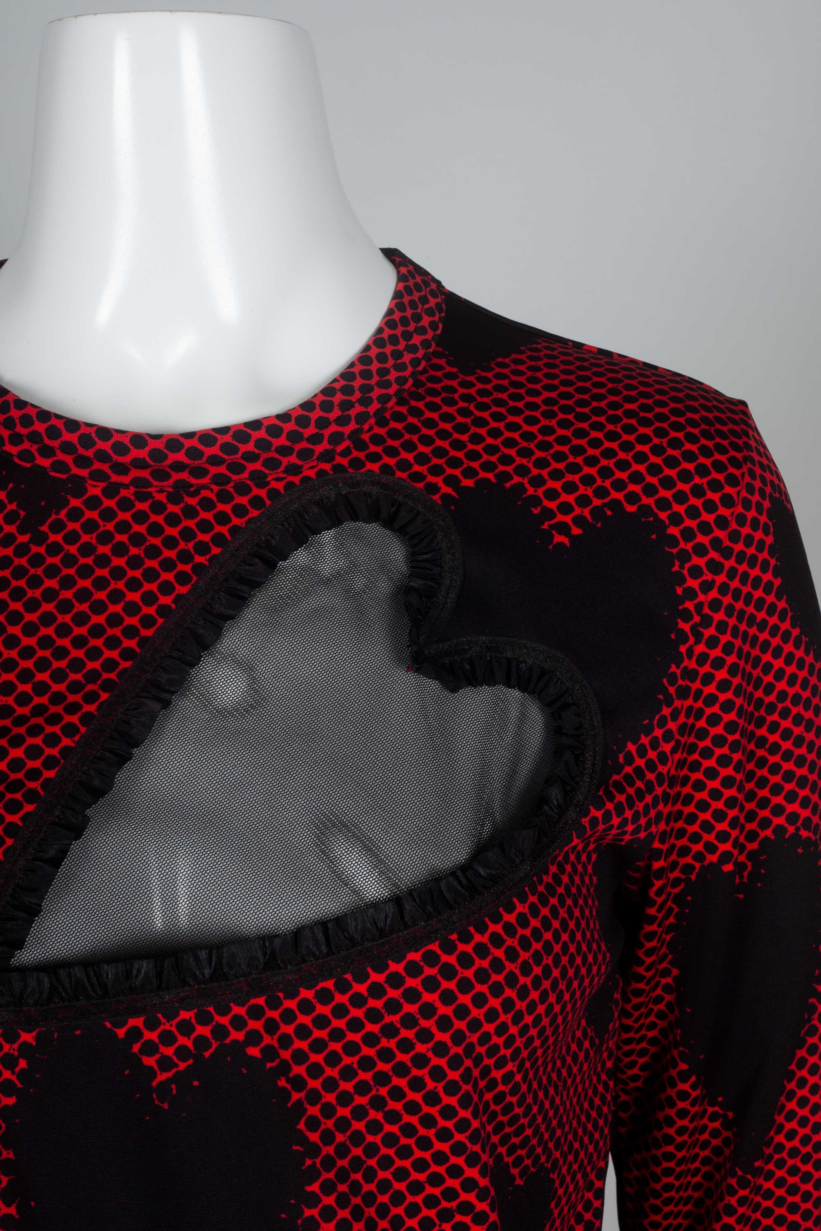 Comme des Garçons Red Long Sleeve with Chiffon Hearts, 2008 3
