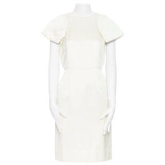 COMME DES GARCONS REI KAWAKUBO SS12 robe blanche crème à manches courtes JP9 M