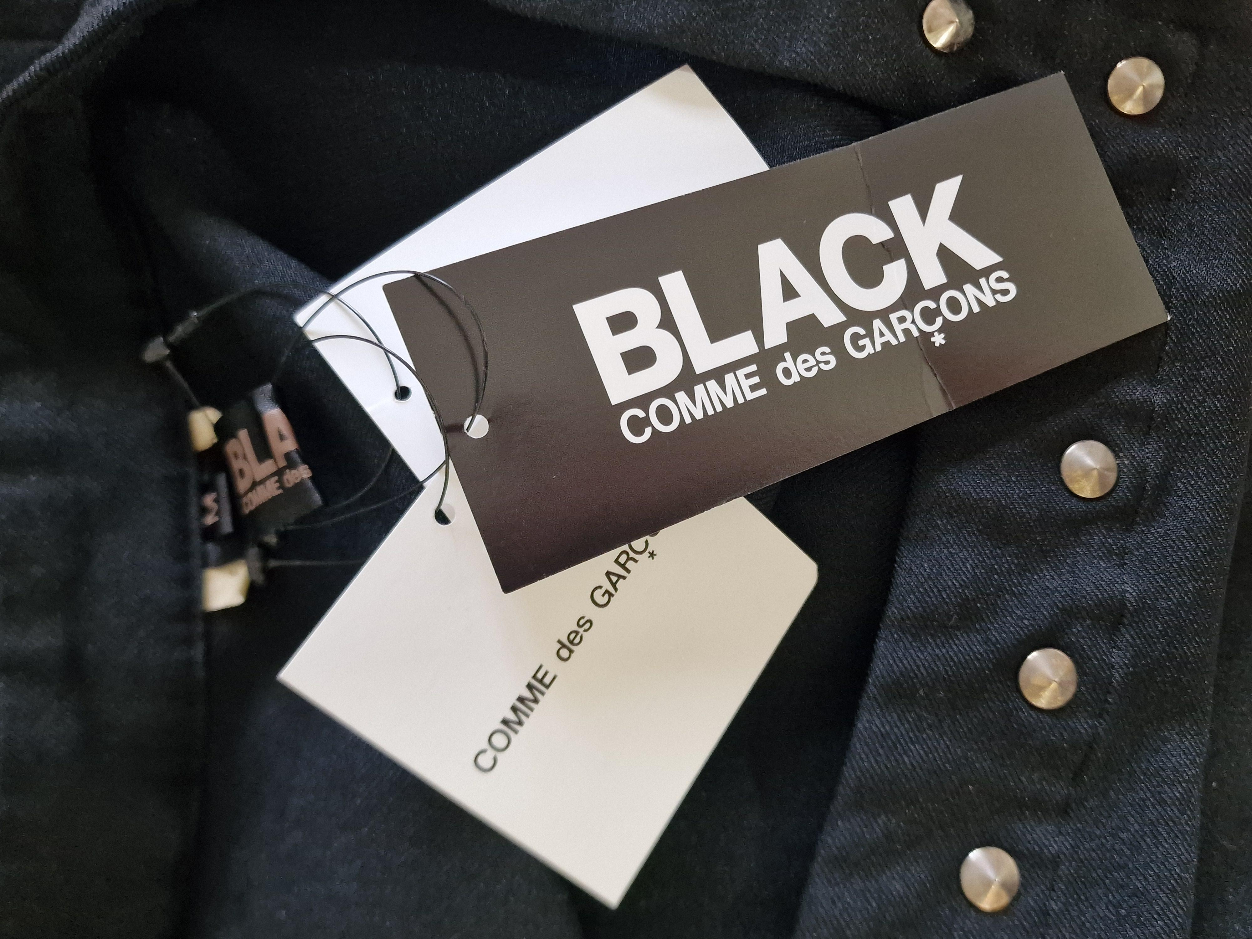 Comme des Garcons Rivet Riveted Suspenders Black Pleated Men Women Dress For Sale 13