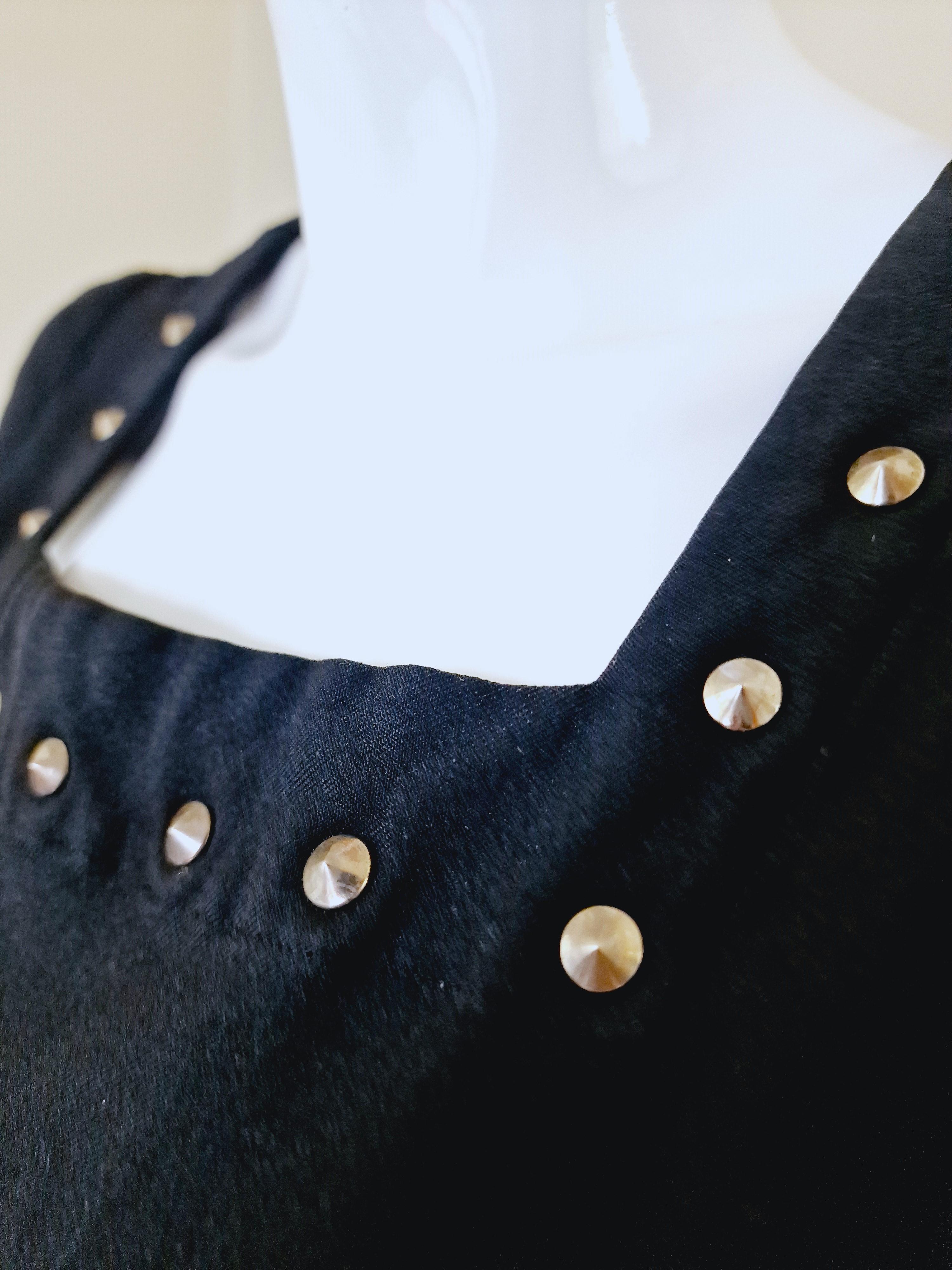 Comme des Garcons Rivet Riveted Suspenders Schwarzes plissiertes Herren- und Damenkleid im Angebot 3