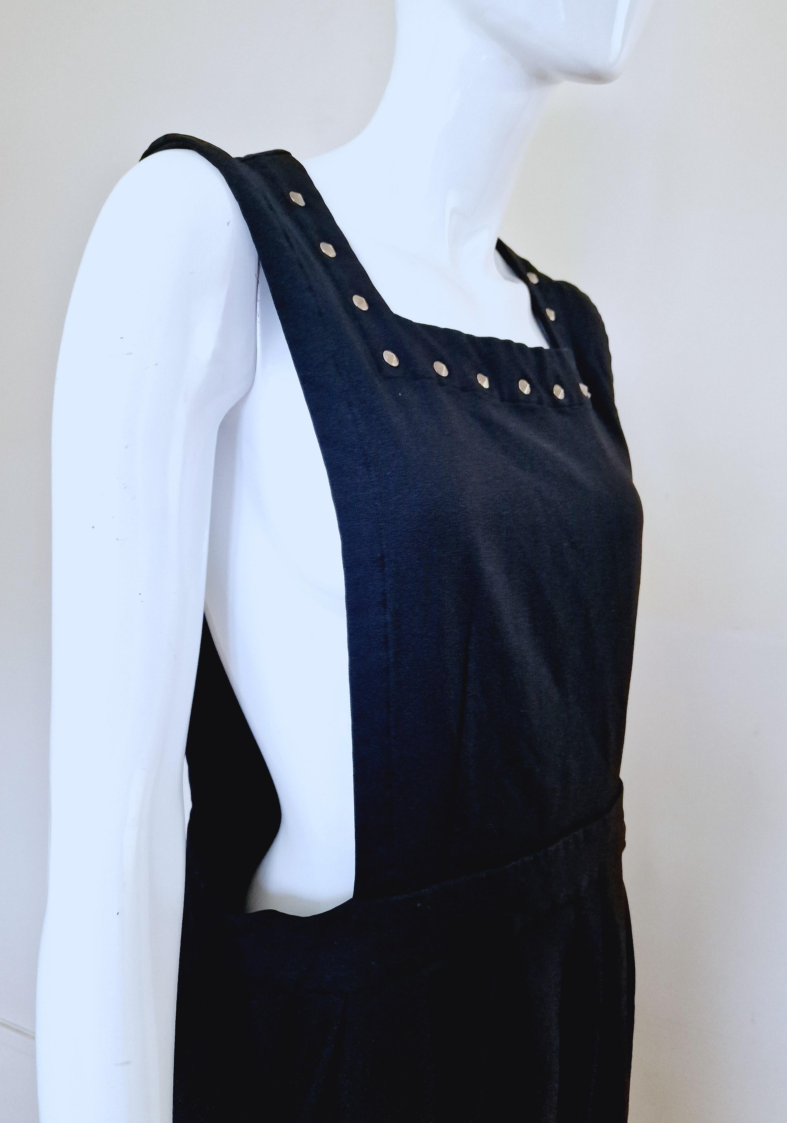 Comme des Garcons Rivet Riveted Suspenders Schwarzes plissiertes Herren- und Damenkleid im Angebot 4