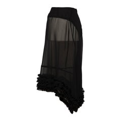 Comme des Garcons Gonna nera con volant AD1998