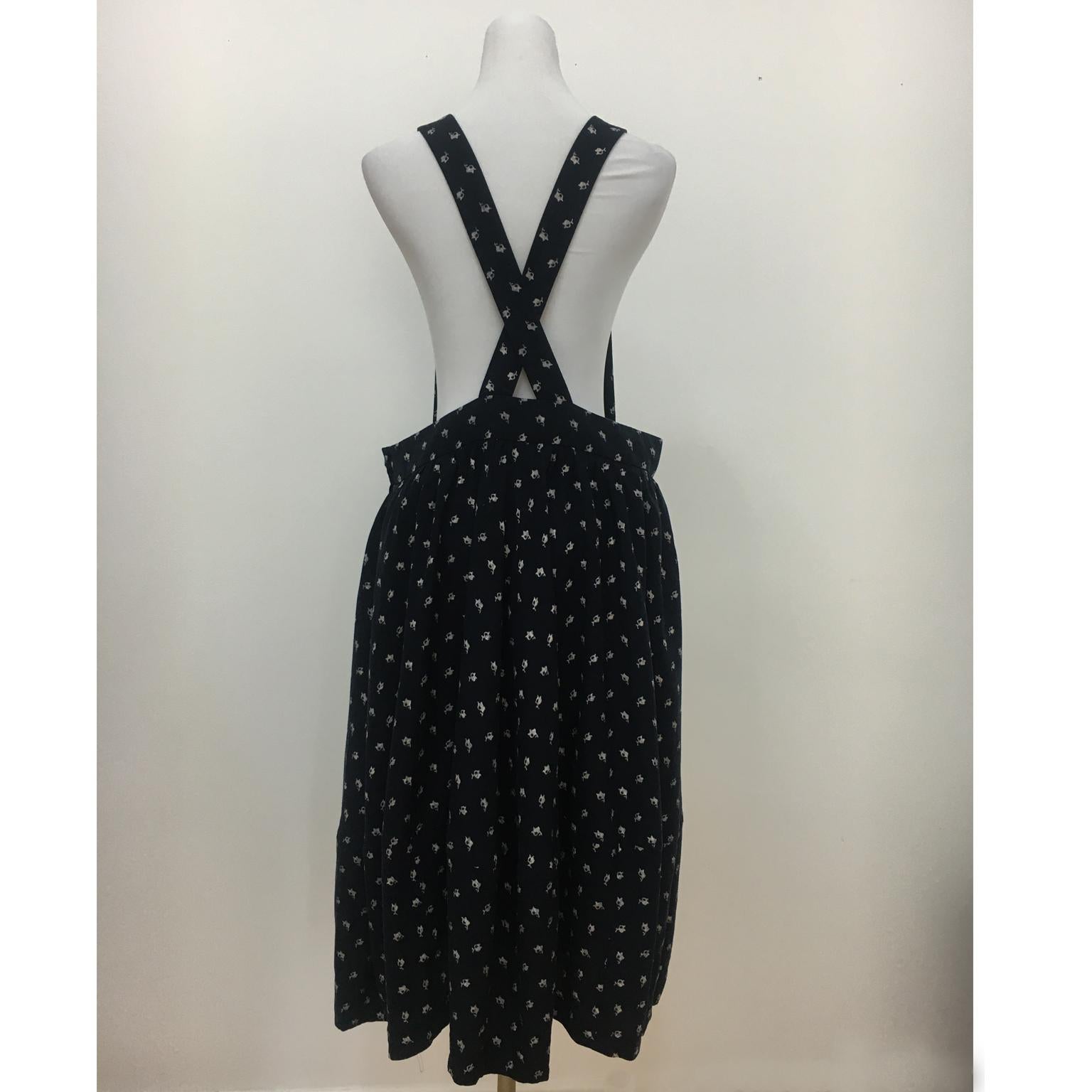 Black Comme des Garcons Salopette Overall Skirt Dress AD 2013  For Sale