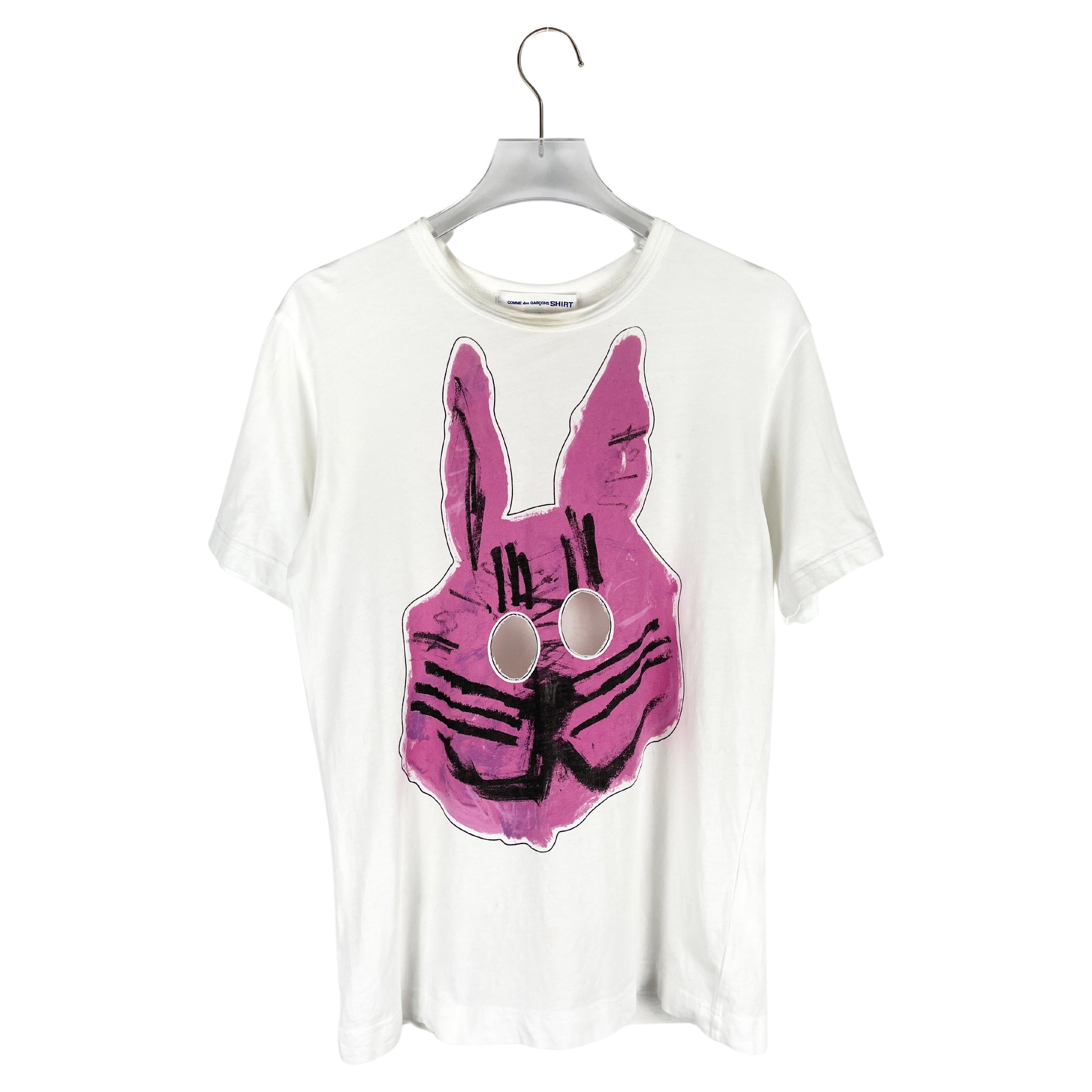 Comme Des Garcons SHIRT S/S2019 Cut-Out Rabbit T-Shirt For Sale