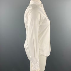 COMME des GARCONS SHIRT Size 10 White Cotton Button Up Blouse