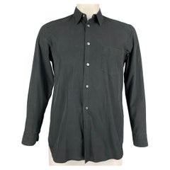 COMME des GARCONS SHIRT Size L Black Cotton One Pocket Long Sleeve Shirt