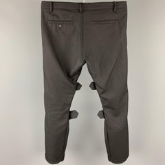 COMME des GARCONS SHIRT Size M Black Polyester/Wool Belted Bondage Casual Pants