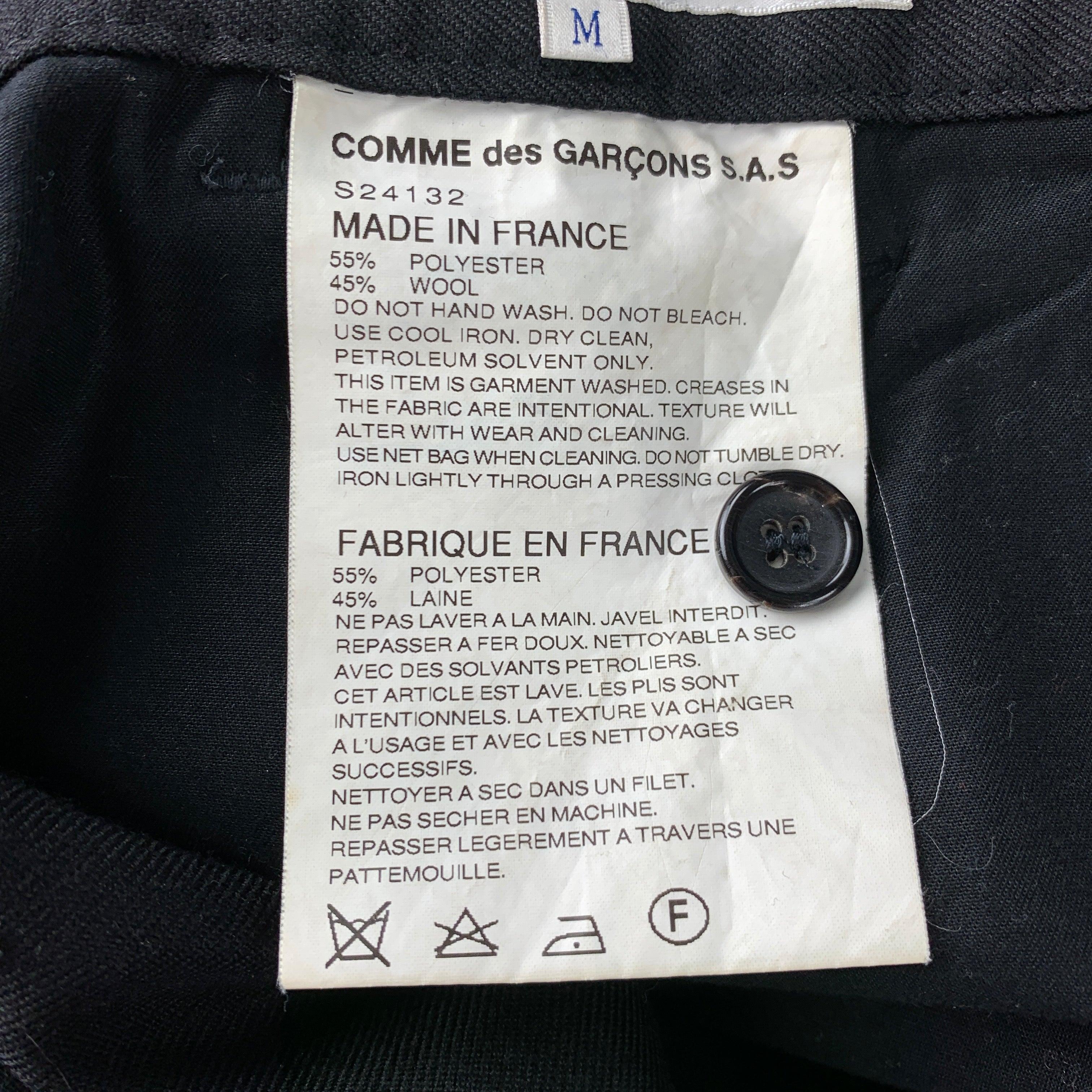 COMME des GARCONS SHIRT Size M Black Polyester/Wool Belted Bondage Casual Pants In Good Condition In San Francisco, CA