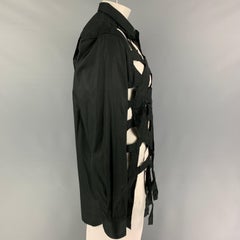 COMME des GARCONS SHIRT Size XL Black Cut Out Cotton Long Sleeve Shirt