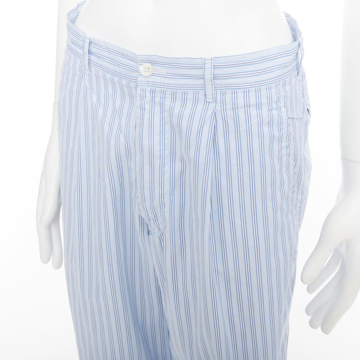 COMME DES GARCONS Camisa azul rayas popelín algodón cintura media pantalón estilo pijama S
Referencia: PRWU/A00208
Marca: Comme Des Garcons
Colección Camisa
Material: Algodón
Color: Azul
Patrón: A rayas
Cierre: Bragueta con cremallera
Detalles