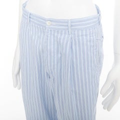COMME DES GARCONS Camicia a righe in popeline di cotone a vita media pantaloni stile pigiama S