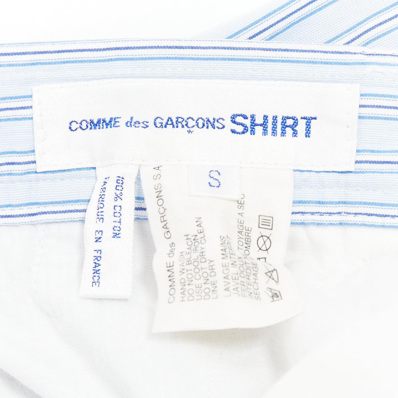 COMME DES GARCONS Pantalones de popelín de algodón a rayas de cintura media estilo pijama S en venta 3