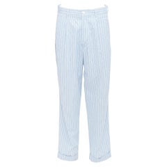 COMME DES GARCONS Shirt striped cotton poplin mid waist pajama style pants S