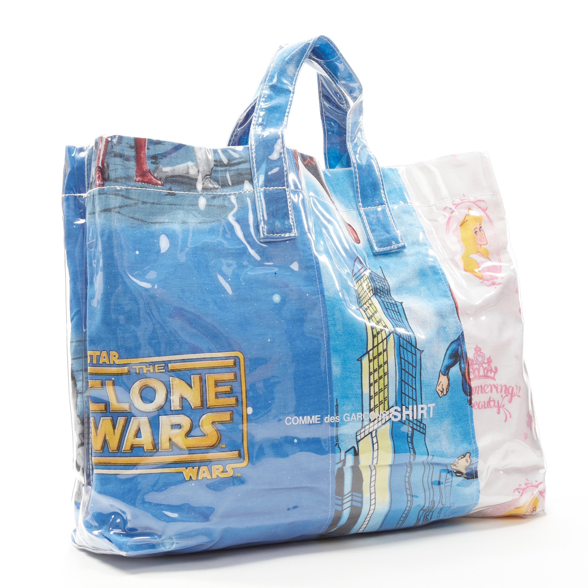 COMME DES GARCONS SHIRT The Clone Wars Barbie patchwork PVC tote bag In Excellent Condition In Hong Kong, NT