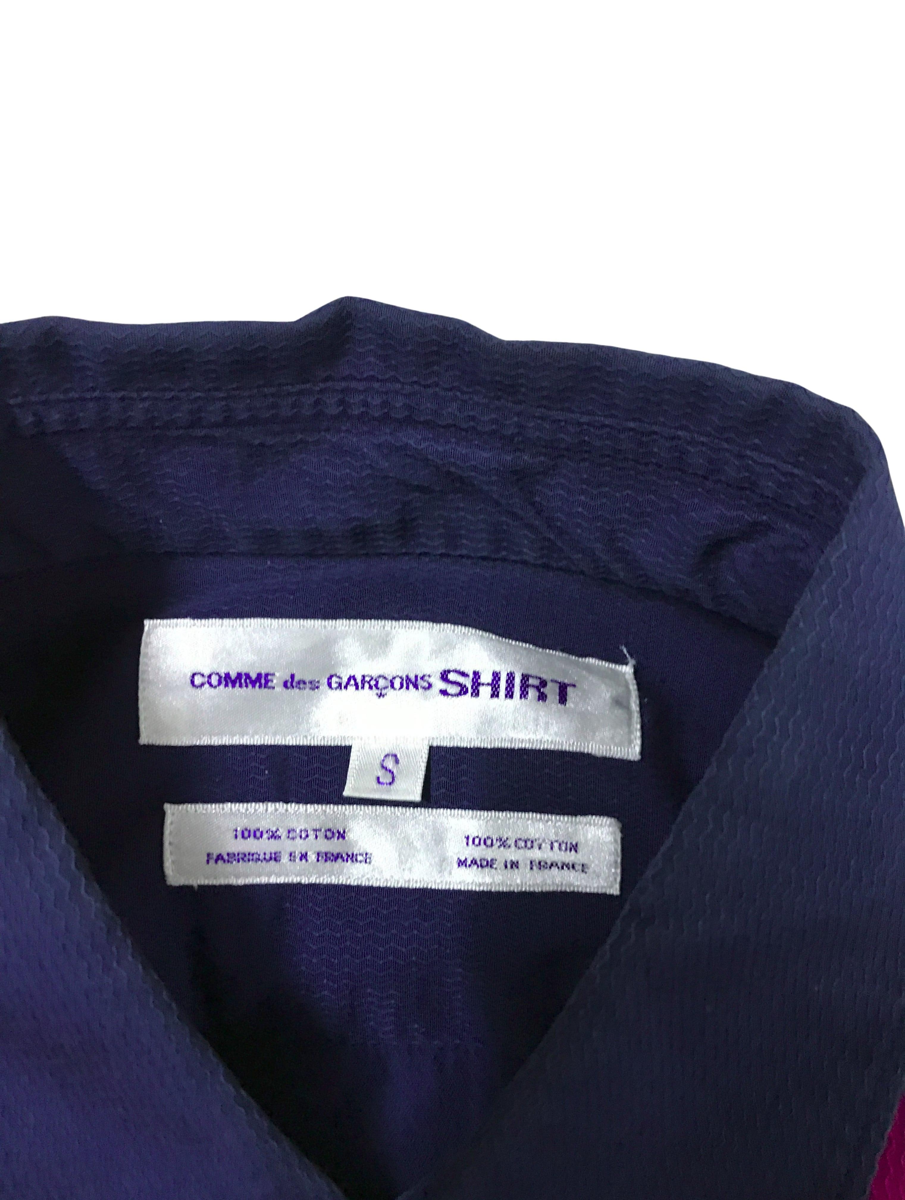 Purple Comme Des Garcons SHIRT Tri-Color Shirt For Sale