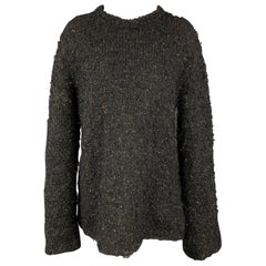 COMME des GARCONS Size L Black & Gold Wool / Polyester Sweater