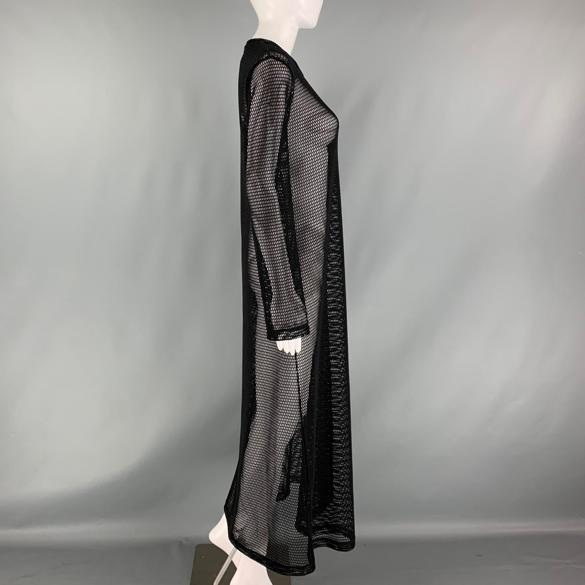 COMME des GARCONS Size L Black Mesh A-Line Dress In Good Condition In San Francisco, CA
