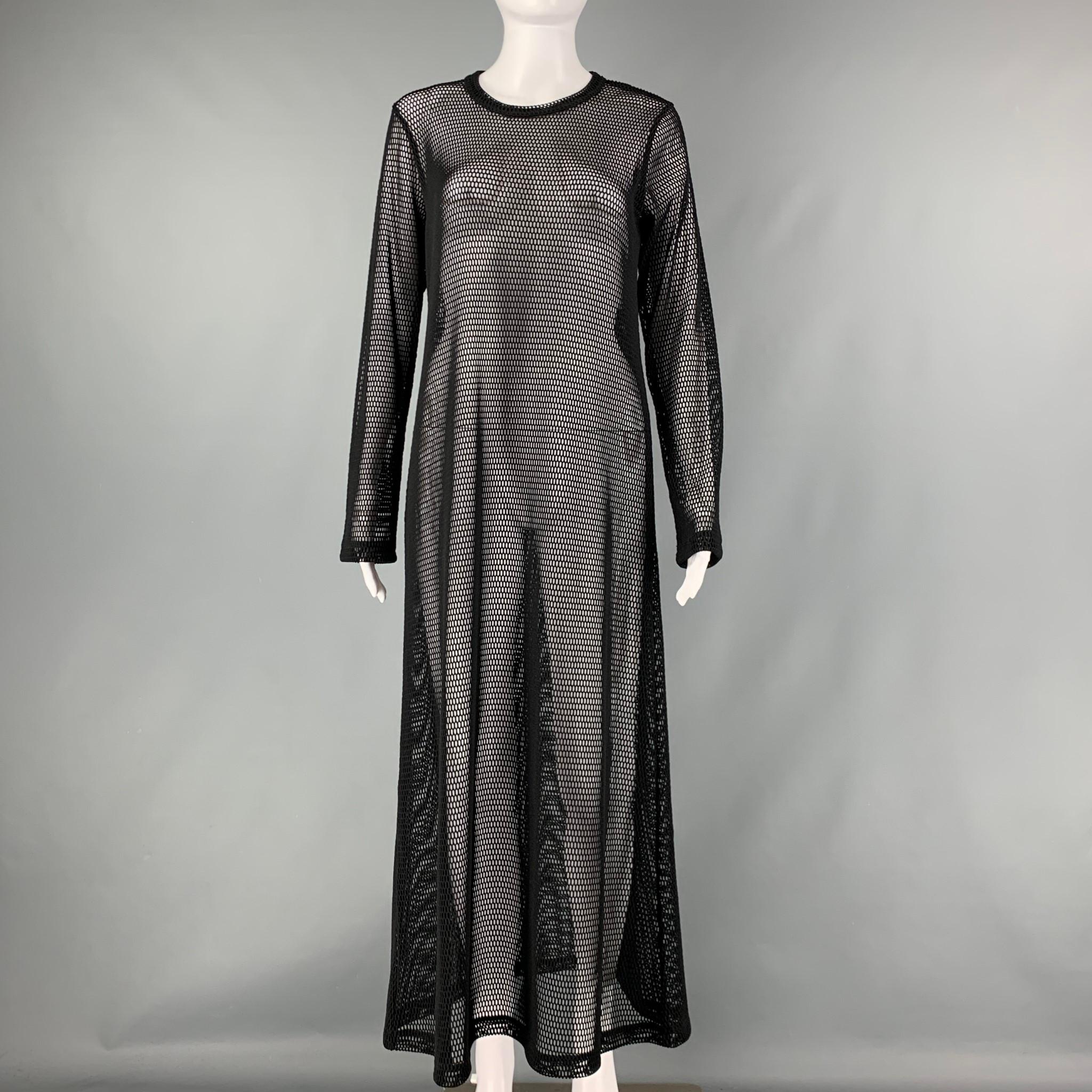 Women's COMME des GARCONS Size L Black Mesh A-Line Dress