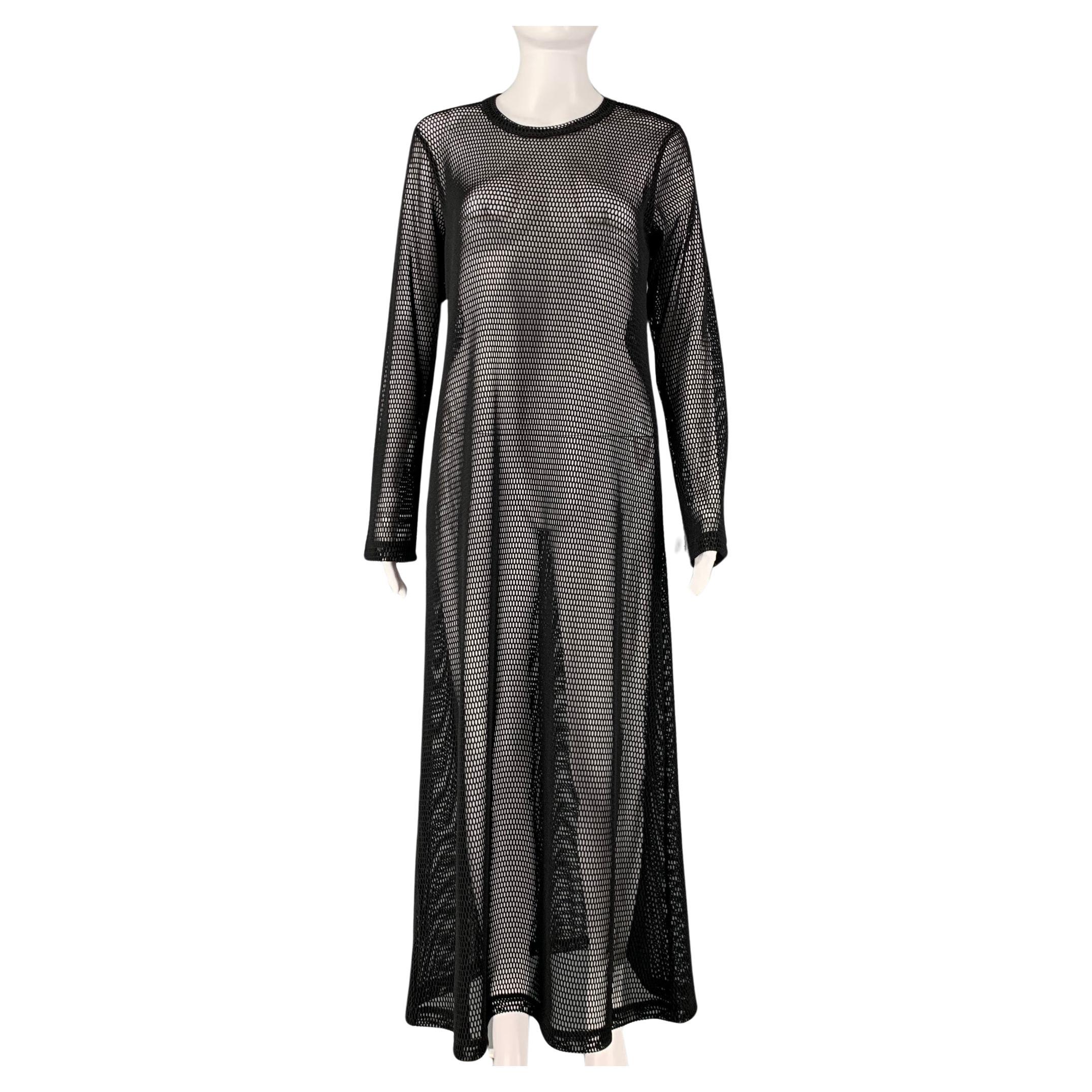 COMME des GARCONS Size L Black Mesh A-Line Dress