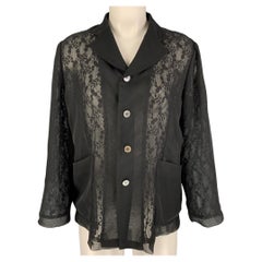 COMME des GARCONS Size L Black See Through Jacket Blazer