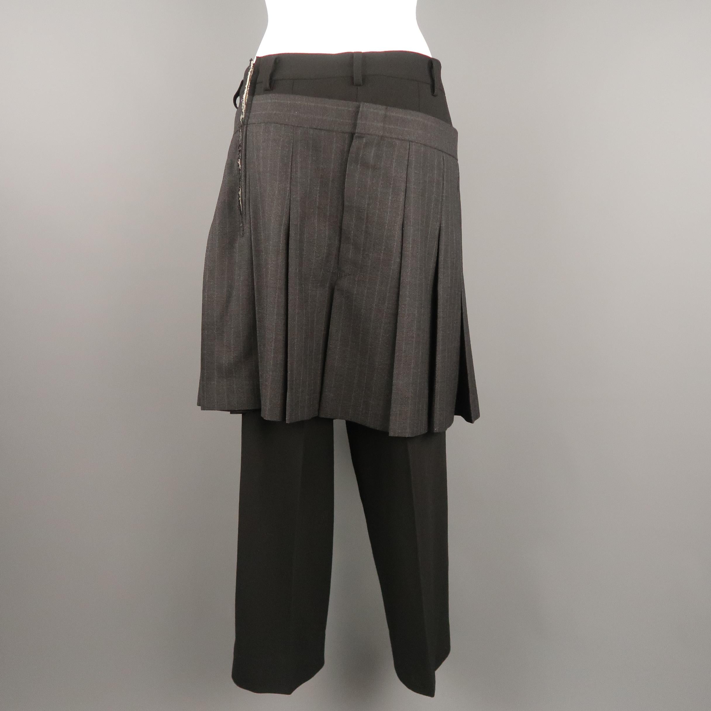 grey ruched skirt