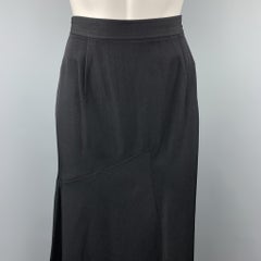 COMME des GARCONS Size M Black Wool Asymmetrical A-Line Skirt