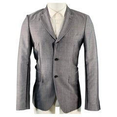 COMME des GARCONS Giacca sportiva taglia M in lana e mohair grigio con revers a notch