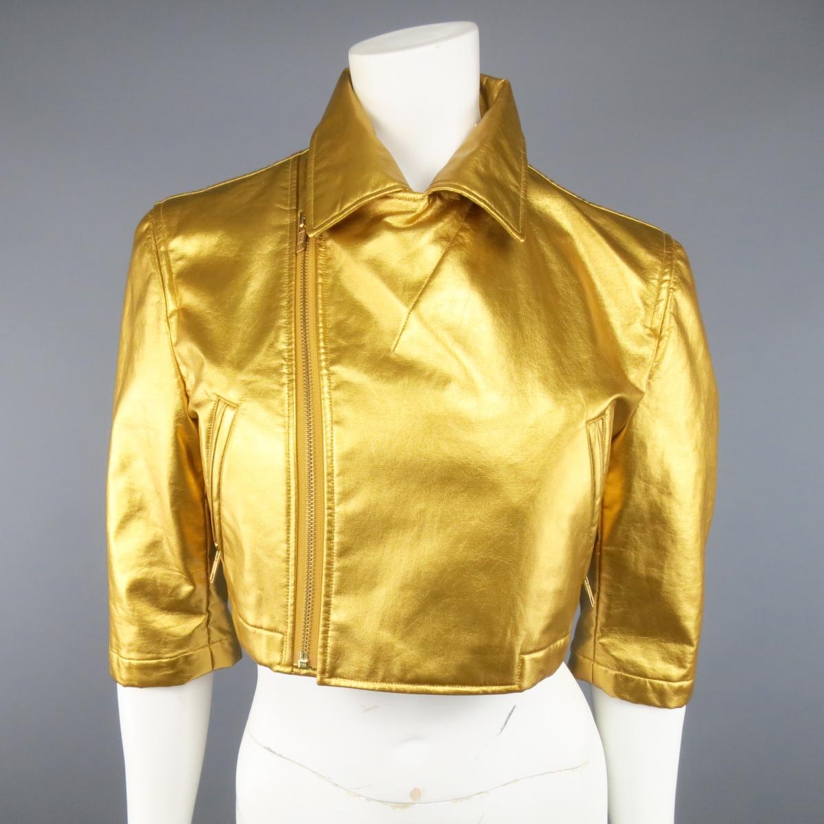 gold cropped jacket