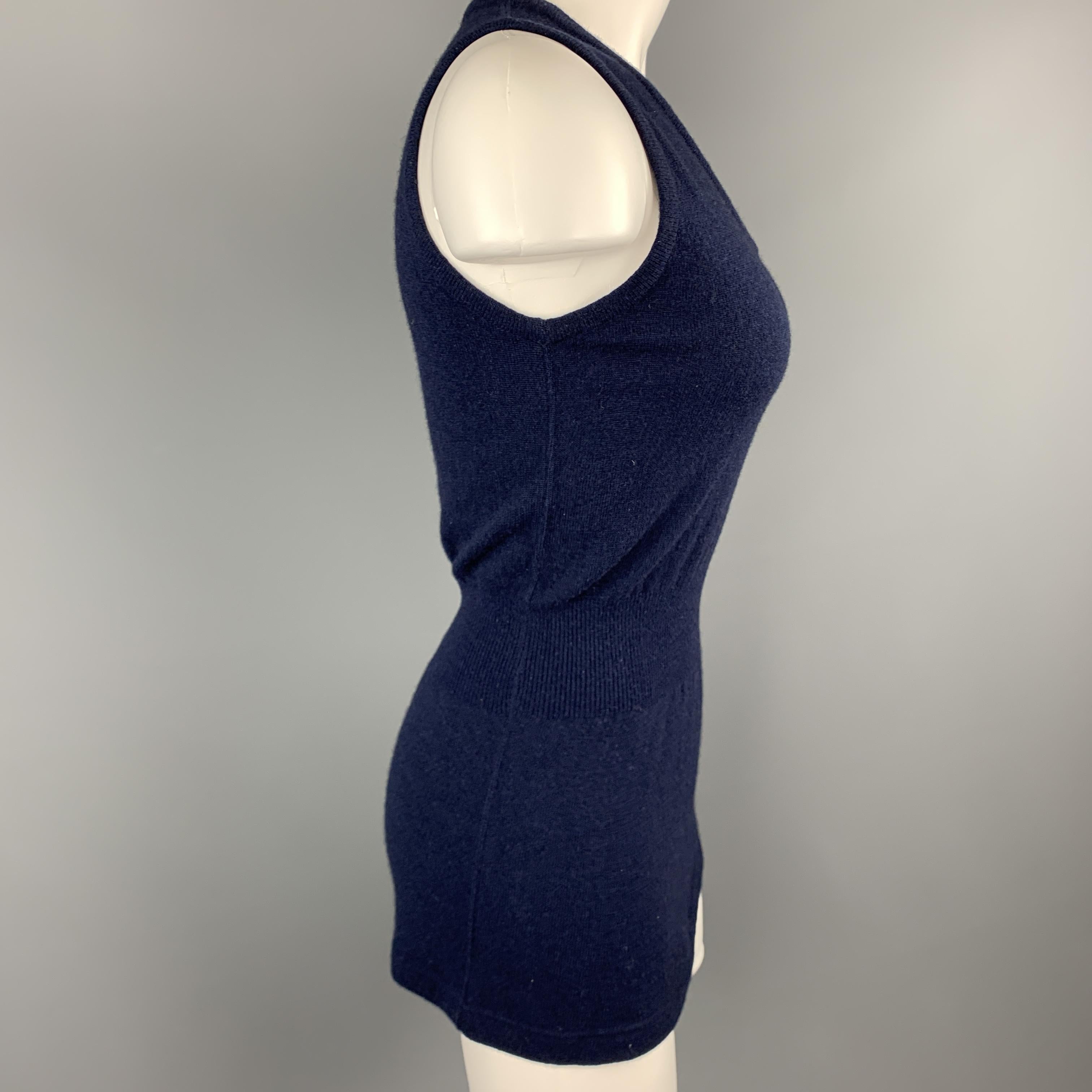 navy wool tank top