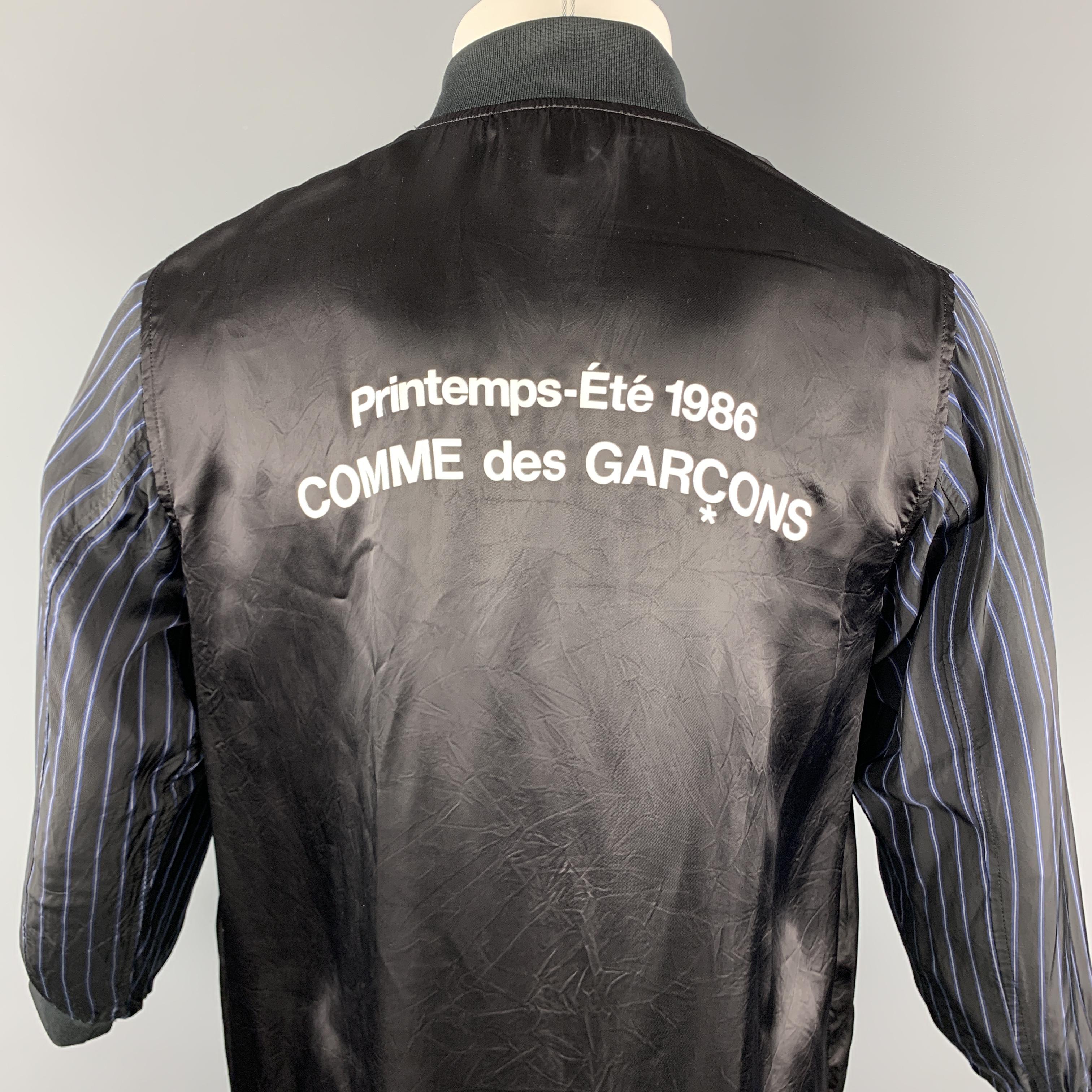 Black COMME des GARCONS Size S Re-Edition Printemps-Ete 1986 Logo Coat