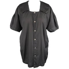 COMME des GARCONS Size S Black Oversized Square Collar Blouse