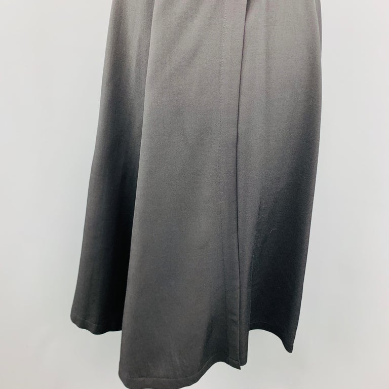 COMME des GARCONS Size S Black Wool Ruffle Full Wrap Slit Skirt at 1stDibs