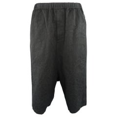 COMME des GARCONS Größe XXS Schwarze texturierte Crotch-Hose mit Blumenmuster