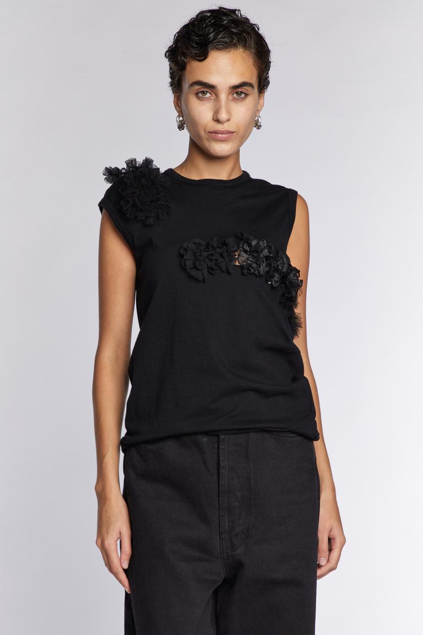 Black Comme des Garçons Slashed Vest  1990s For Sale