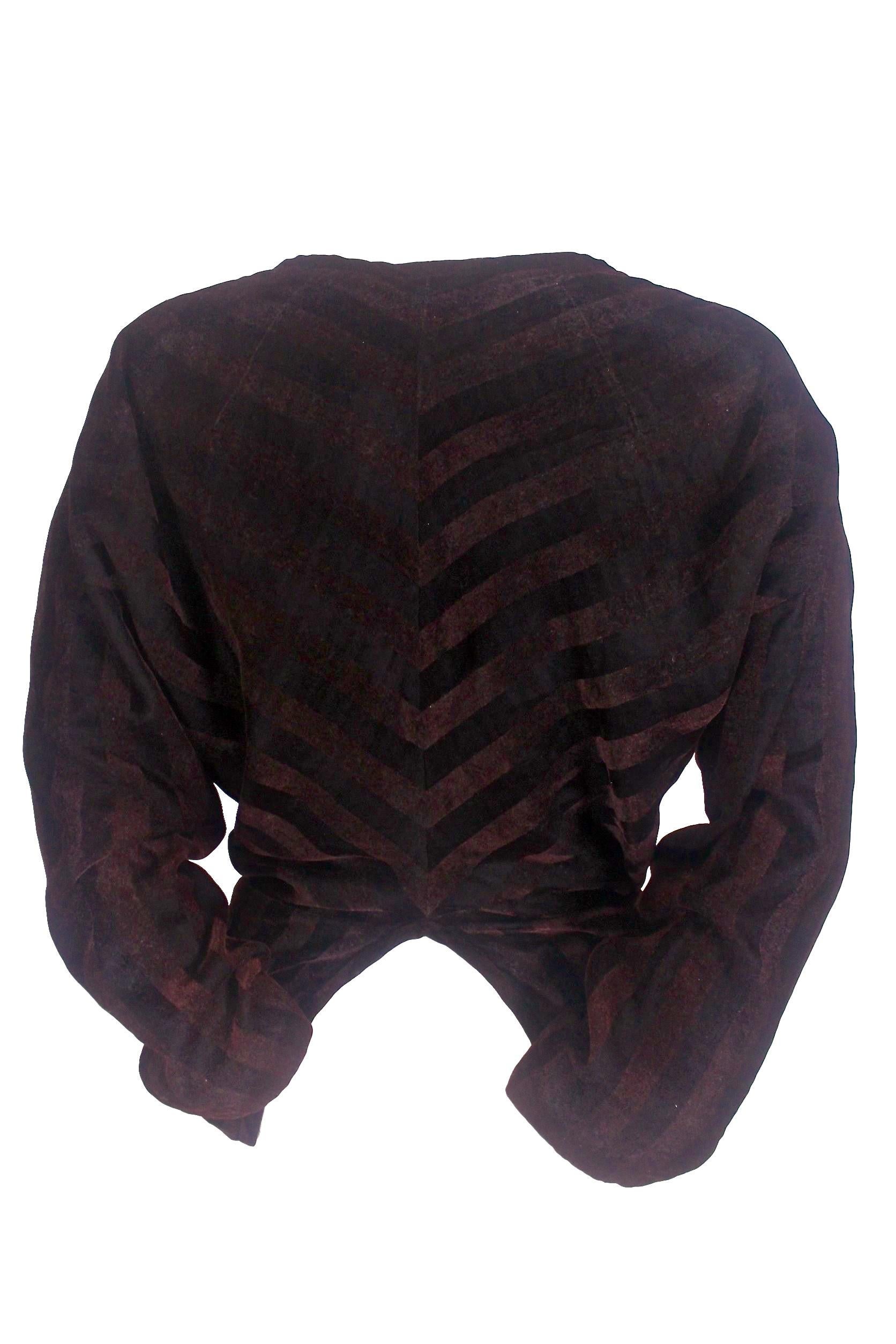 Comme des Garcons Split Collar Velvet Jacket 1990 For Sale 6